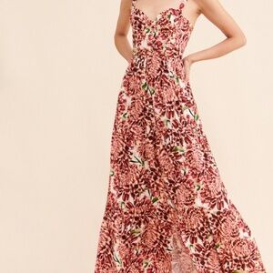 Agua Bendita Floral Print Long Dress